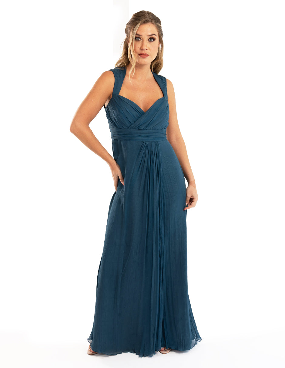 Vestido halter recto