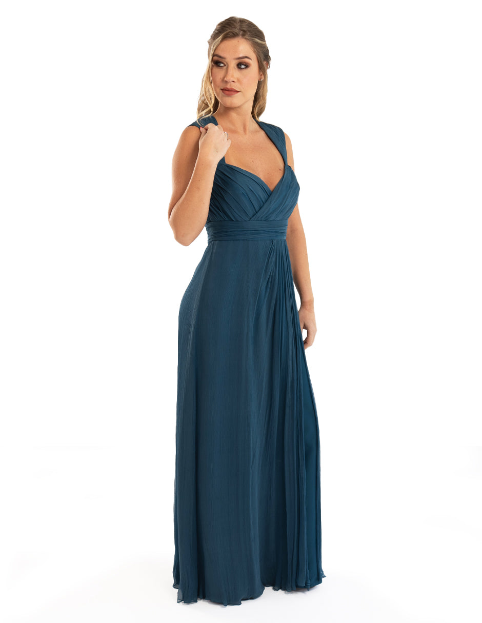 Vestido halter recto