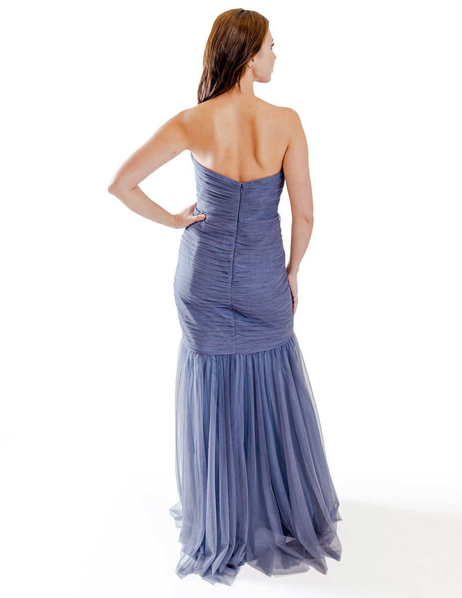 Vestido sirena drapeado