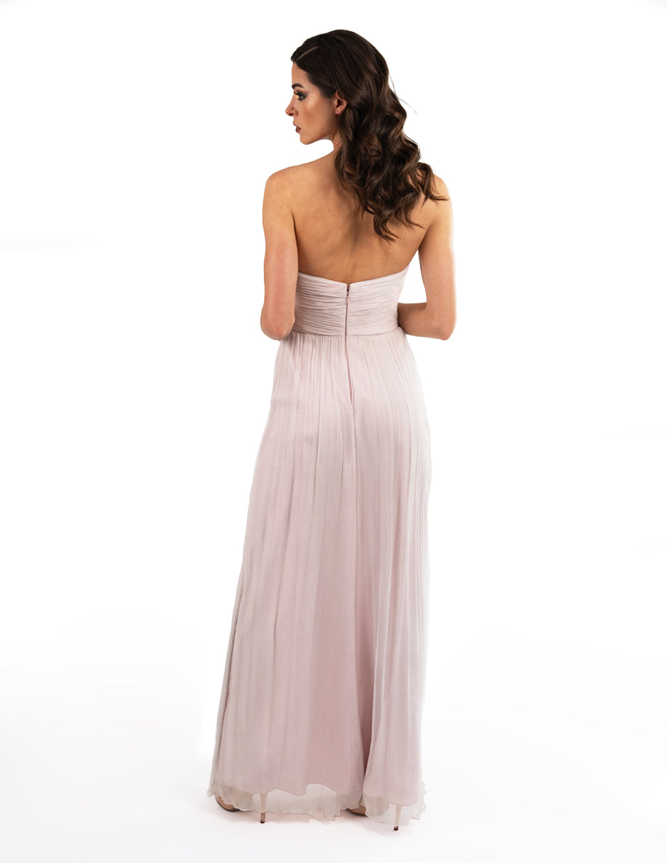 Vestido chiffon drapeado